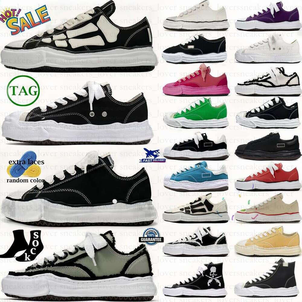 Top Quality Designer Mason Peterson OG Sole Canvas Blakey Shoes Men Women Dress Dissoed Low Natural Hank Trainer Blue Purple Green Black White Bone Sneakers