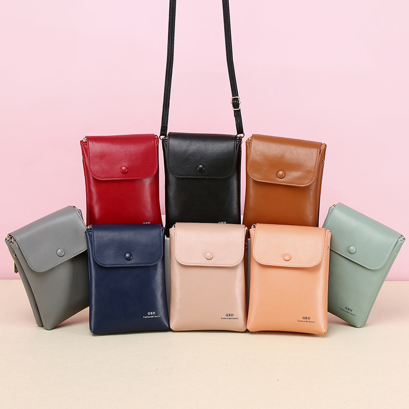 New Wallet Fashion Crossbody Women's Niche Design High-end Feel Oil Wax Leather Phone Bag