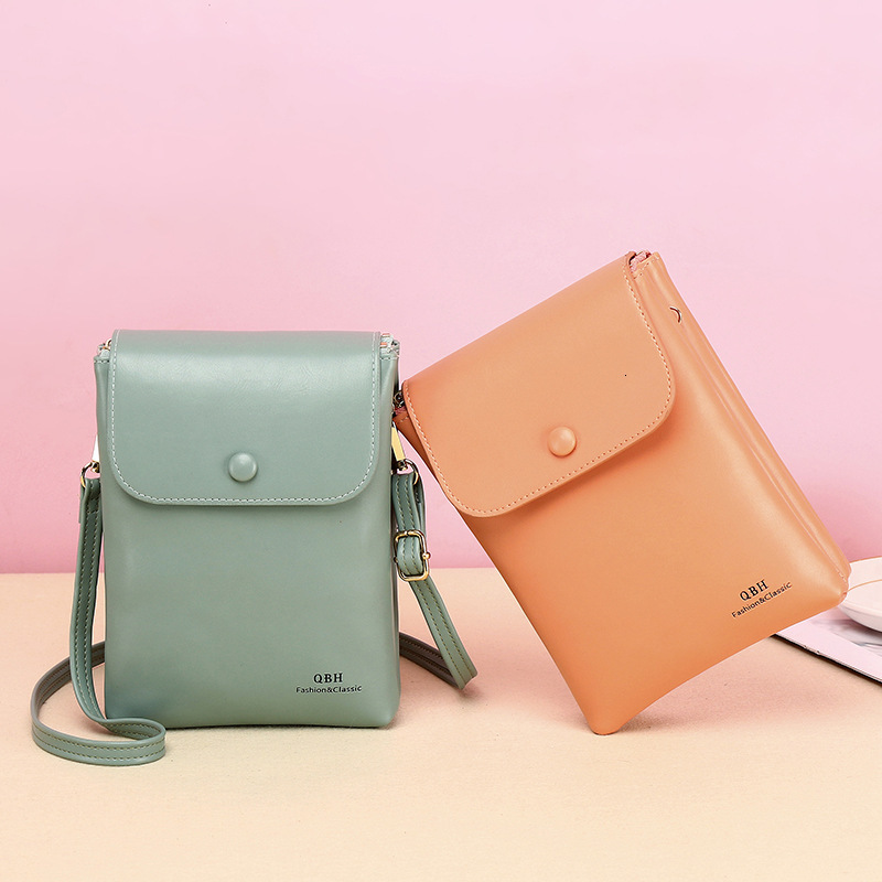 New Wallet Fashion Crossbody Women's Niche Design High-end Feel Oil Wax Leather Phone Bag