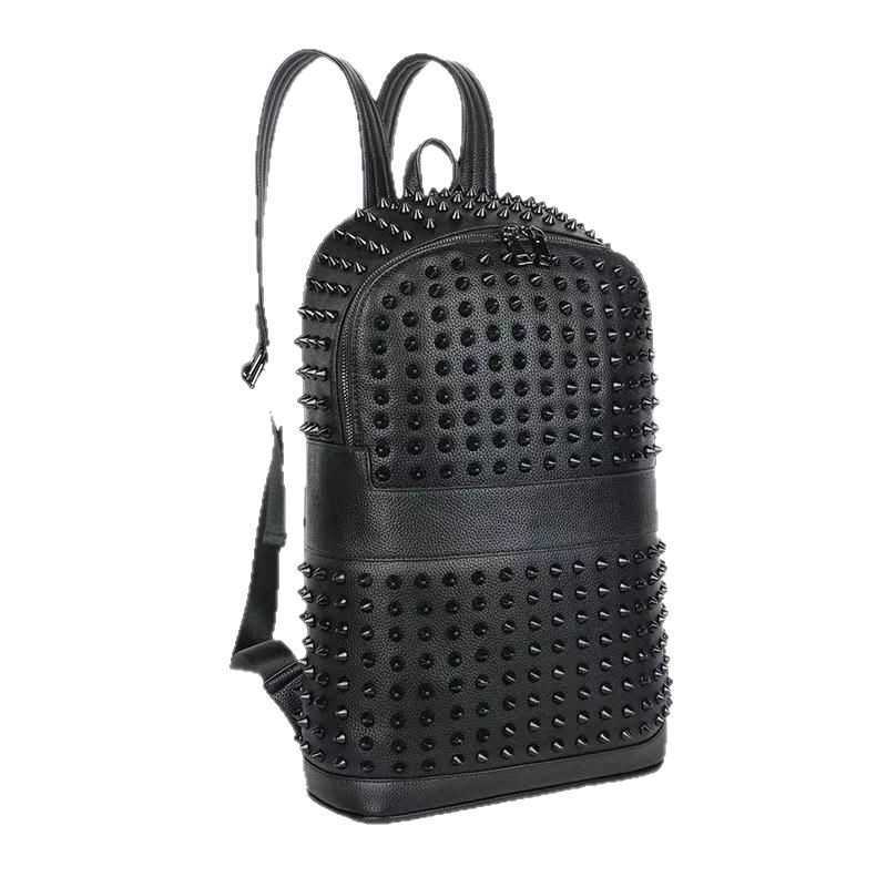 Internet Celebrity Large Capacity Backpack Punk Style Rivet Double Shoulder Bag 250815
