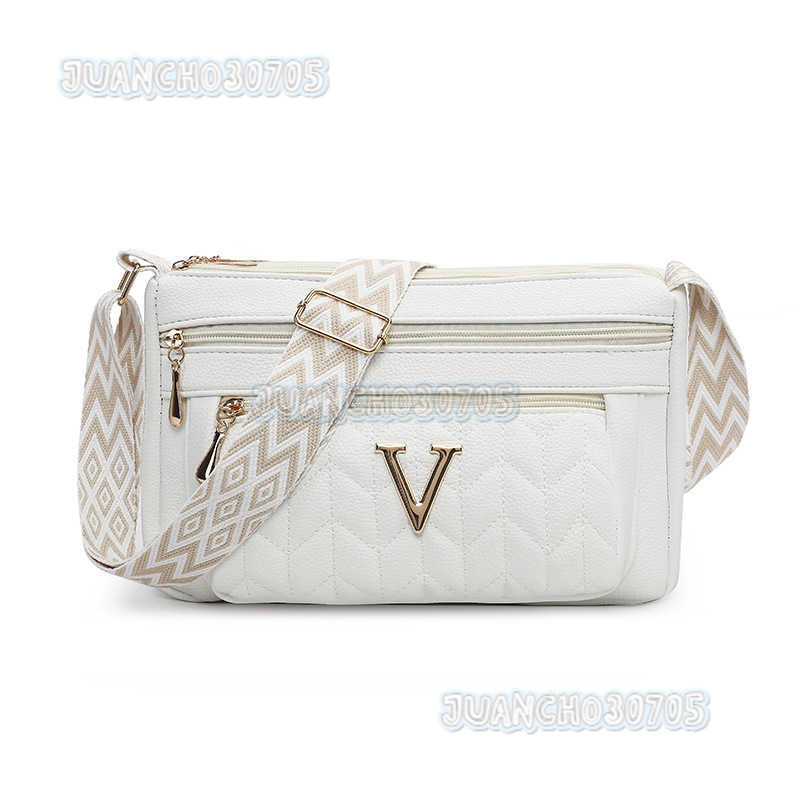 Multi-layer Zipper Shoulder Bag for Women Large Capacity Crossbody Bag Middle-aged Bag Soft Leather Fashion Tote Bag H250806