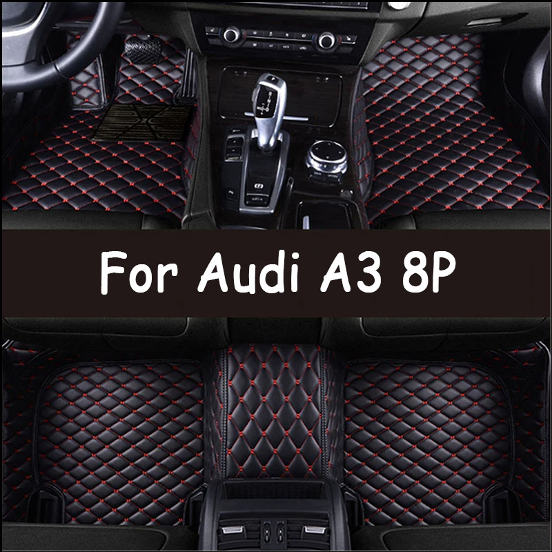 Car Floor Mat For A3 8P 2004 to 2010 DropShipping Center Interior Accessories 100% Fit Leather Carpets Rugs Foot Pads