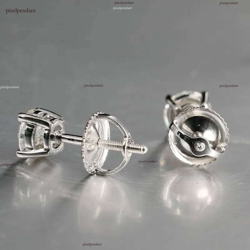 pass dia tester VVS1 moissanite designer for women men making of sterling sier stud earrings screw back earring jewelry woman valentines day gift