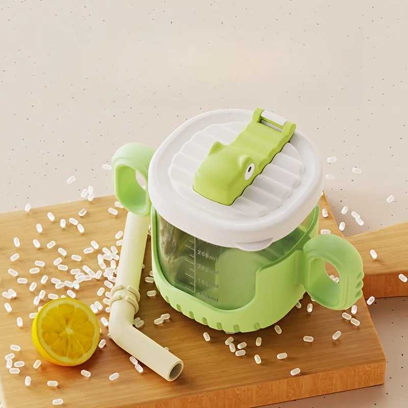 300ml/10OZ 3-in-1 Training Cup with Straw Sippy Cup Wide Mouth Cup Children Drinking Water Cup for Party Birthday X250806