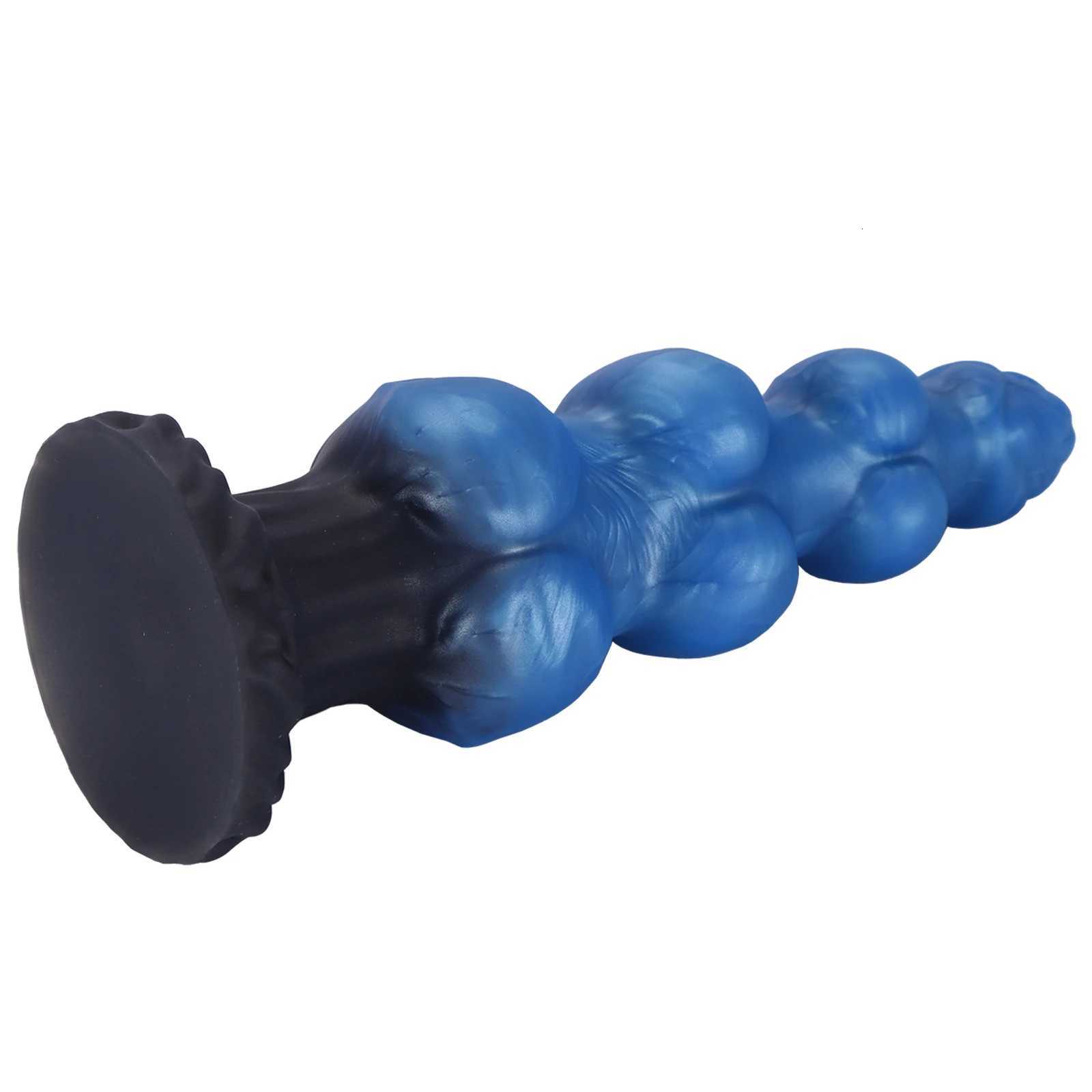 New Beads Huge Anal Plug Dildo Soft Silicone Butt Plug Anal Dilator Suction Cup Anal Toys Prostate Massager Sex Toy For Women Men XJ250806