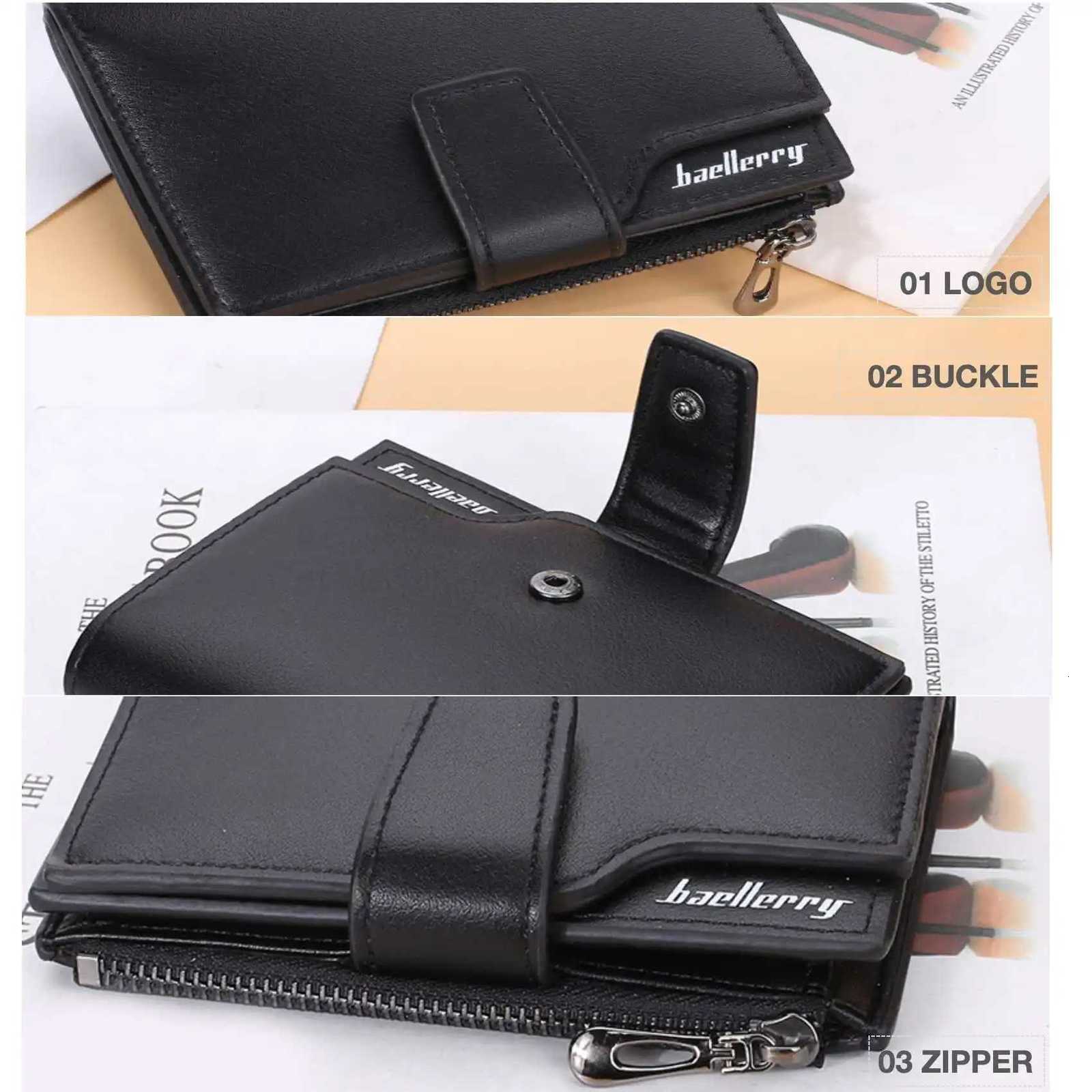 New Womens Short Leather Wallet Multi-Card Triple Fold Zipper Buckle Coin Purse Simple Casual Card HolderXJ250806