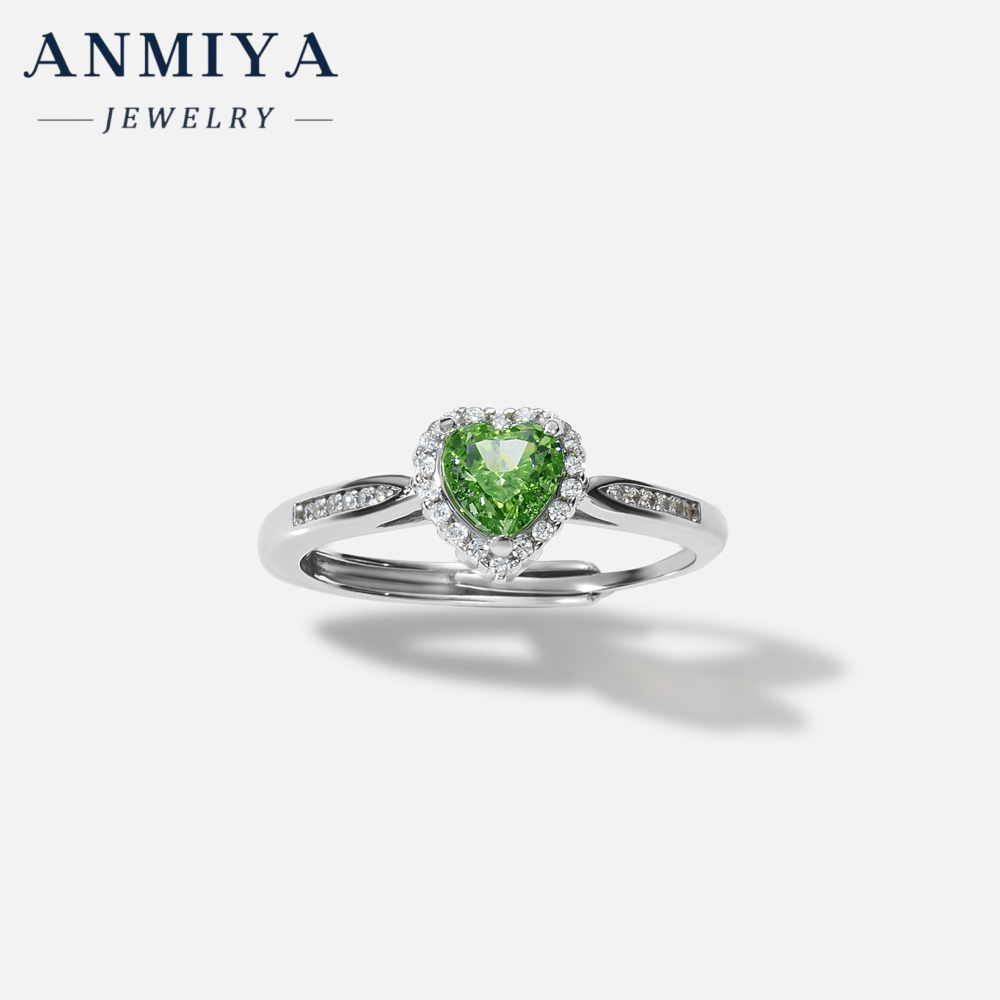 Fashion Jewelry Ring Manufacturer 5A Zircon Stone Ring Eternity Heart Ice Cut Ring for Women Lover