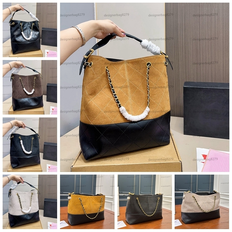 Double-layered Suede 25A Retro Bag New Designer Tote Bucket Shopping Bag Luxury Chain Deerskin Bag Top Quality Luxury Tote Bag