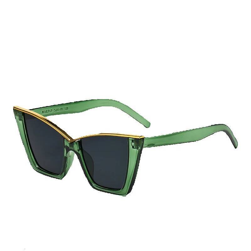 Free Shipping 2025 New Designer Sunglasses Fashion Large Frame Cat Eye Sunglasses Personality V Frame Cool Sunglasses Trendy Outfit Hip Hop Disco Glas