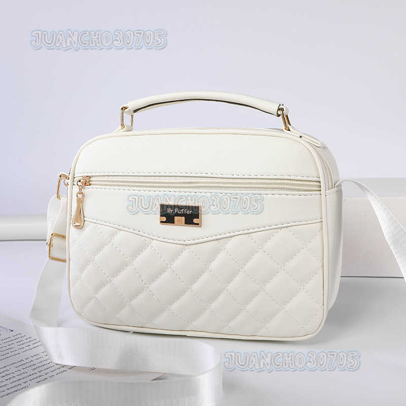 Womens Bag 2025 New Quilted Small Square Bag Fashion Pu Embroidered Crossbody Shoulder Bag for Women H250806