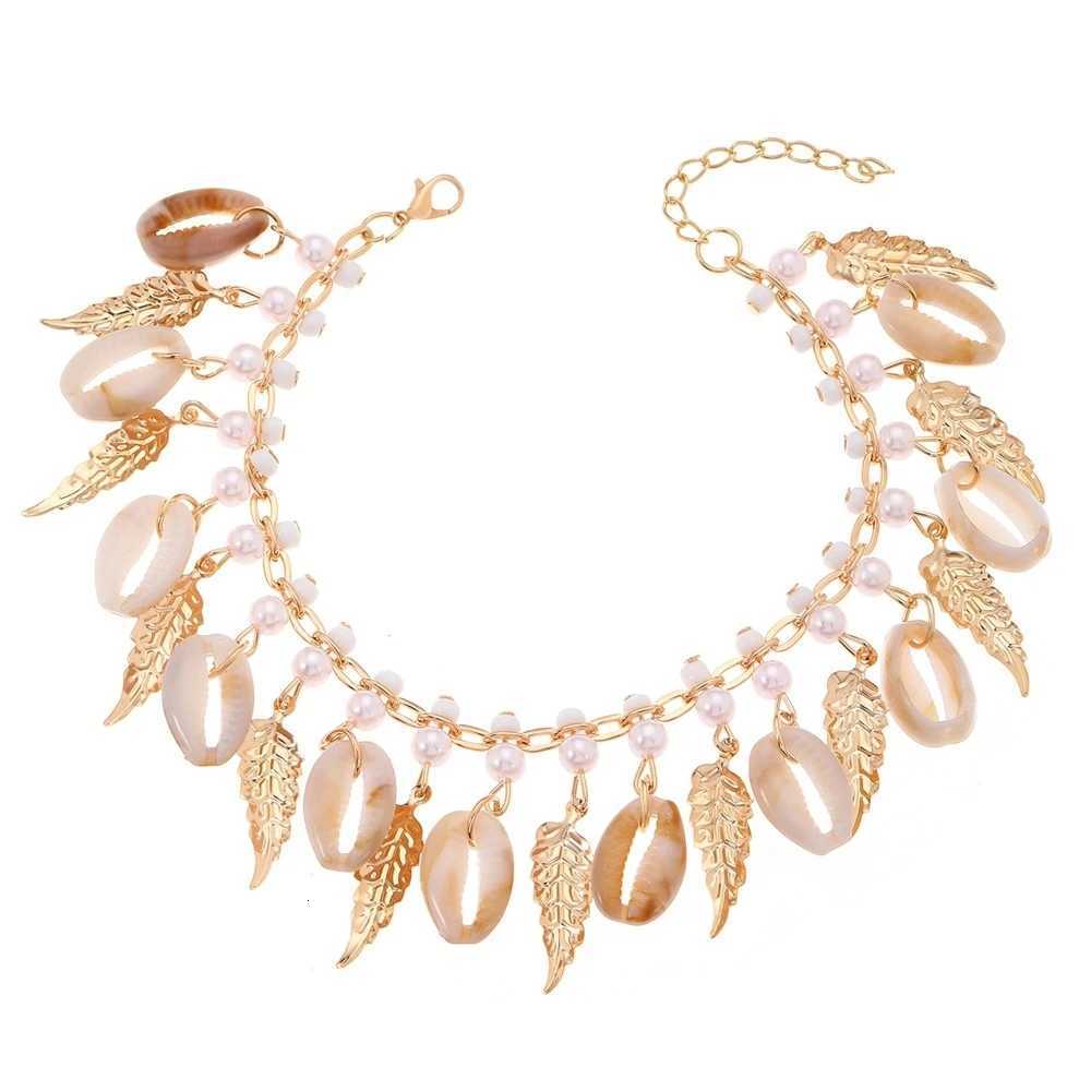 1 Piece Bohemian Vacation Foot Jewelry TrenDY Fashion Beach Shell Tassel Anklet Womens Ankle AccESSories Y250805