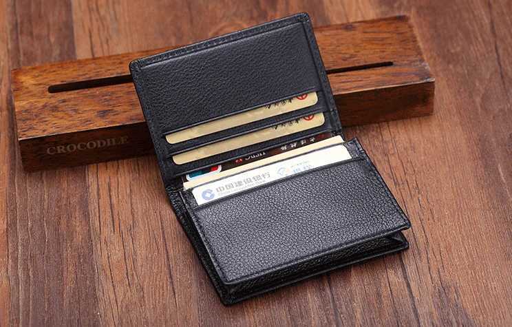Luxury Fashion Genuine Leather Card Wallets Men Holders Women Card ID Holder Male Organizer Business Card Holder XJ250806