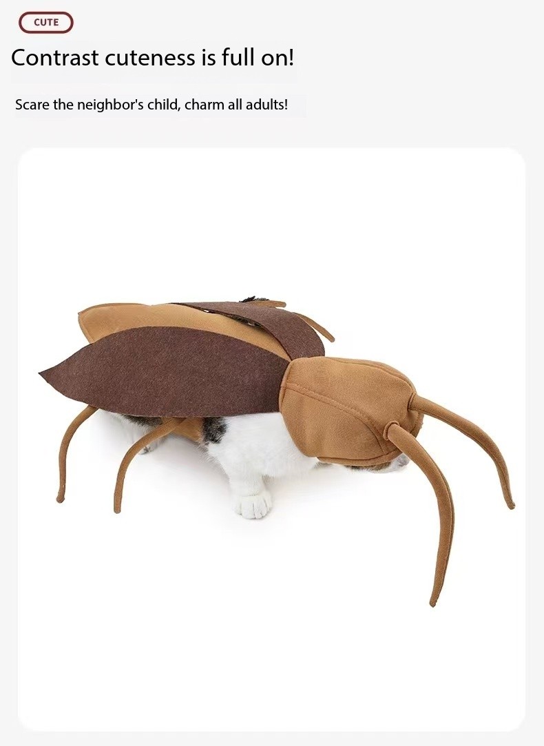Pet Halloween Christmas Cockroach Transformation Costume Holiday Wacky Costume Dog Cat General