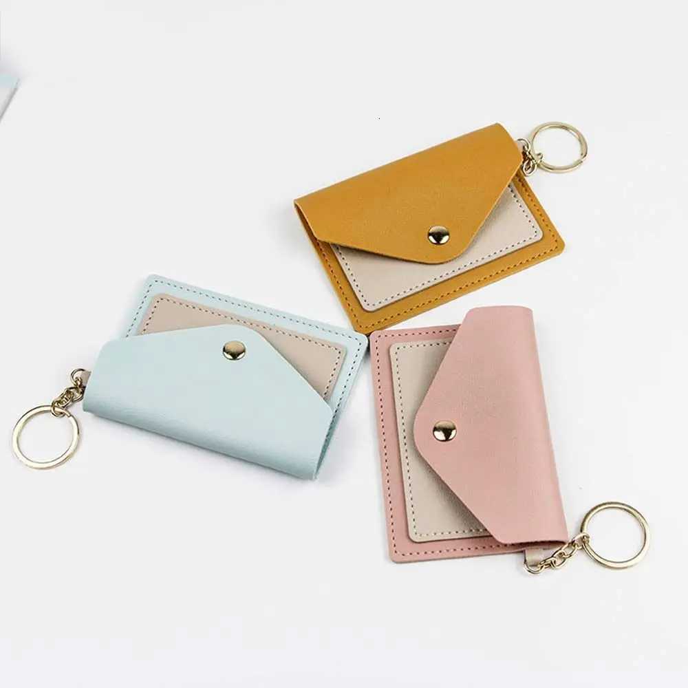 Ultra-thin Student With Keychain Business Card Cover Card Case Slim Wallet ID Card Holders Coin Purse Korean Style Card Holder XJ250806