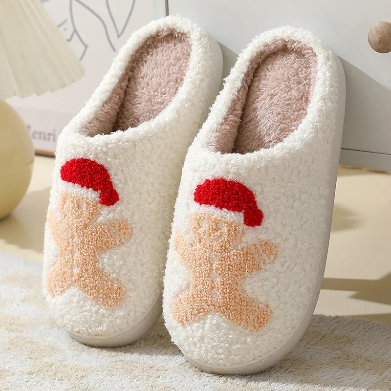 Pallene Women Warm Furry Cotton Slippers Indoor Cute Fur Fuzzy House Slippers Soft Cozy Fuzzy Bedroom Slides Plush Flat Slippers 250731