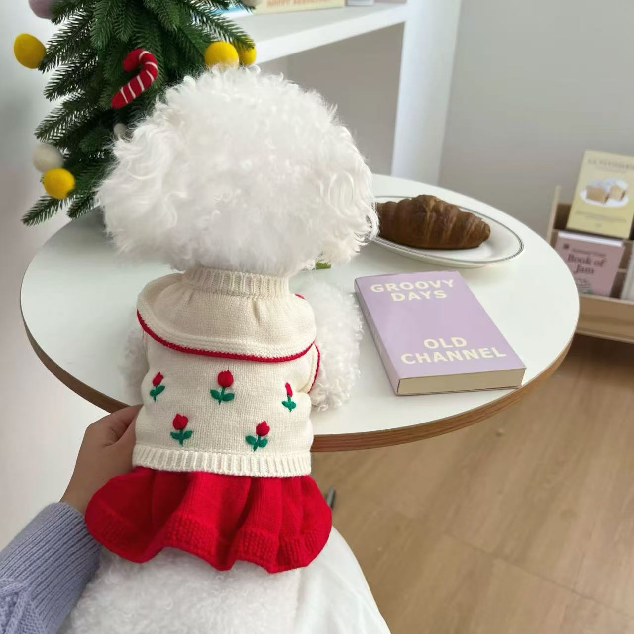 T905 Autumn and winter dog clothes winter warm small puppy small body Bichon Teddy Schnauzer cute cardigan sweater