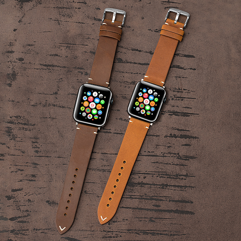 Sleek and Durable Leather Watch Strap for Contemporary Wristwatches Fits Different Sizes & Water Resistant - FMP01