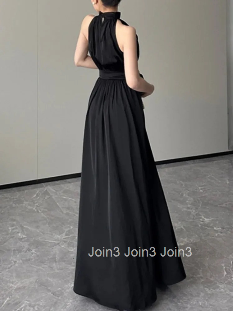 Vintage Sleeveless Casual A-Line Slim Dress Summer Women Solid Elegant One Pieces Sexy White Black Vestidos Female Clothings