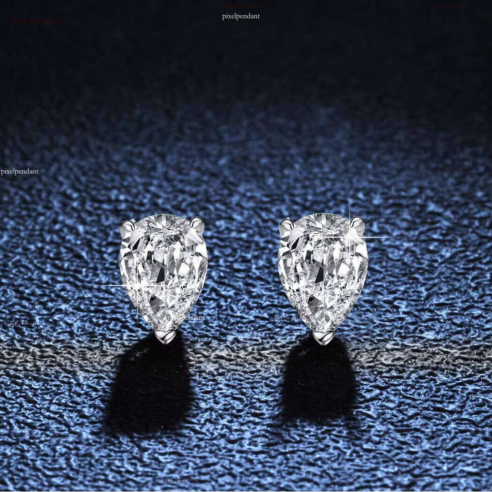 Sier D VVS Moissanite Stud Earrings Women's Jewelry