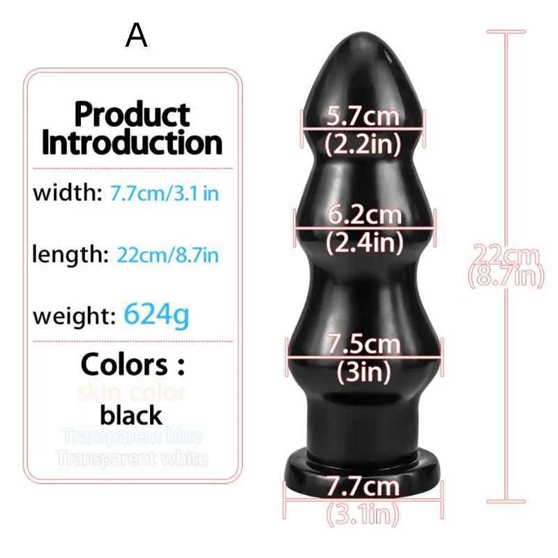 huge anal plug dildo stimulates anus and vagina big butt plug with suction cup anal dilator sex toys for women men masturbator 18 XJ250806