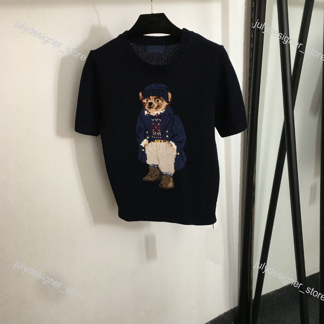 Designer Women Knits T Shirt Knitted Sweater Womens Designers Tshirt Polo Shirts with Collar Short Sleeve Cotton Summer T Shirt Designer Women Tees