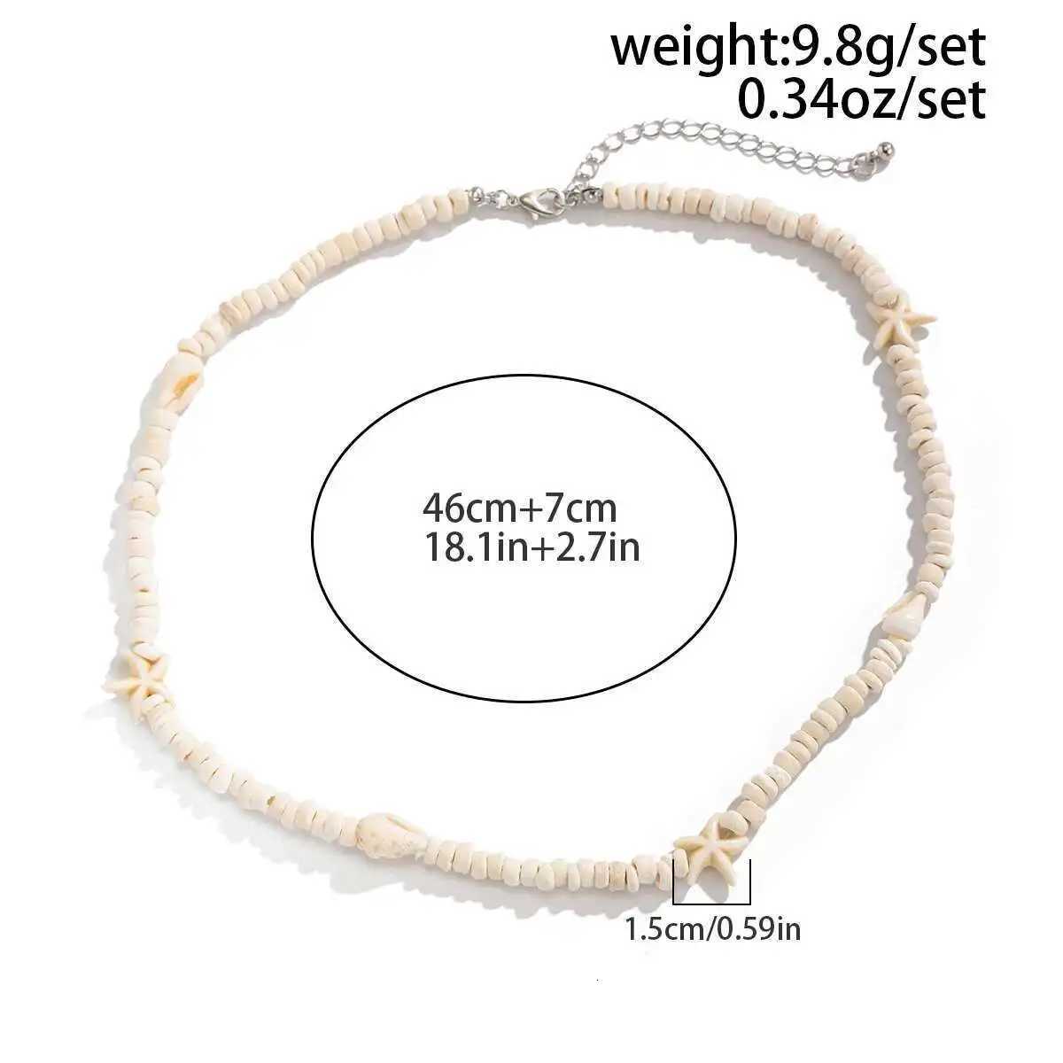 100% Bohemia Starfish Conch Choker Necklace for Men Trendy Coconut Husk Wood Beads Collar Necklace Fashion Jewelry on the Neck Y250805