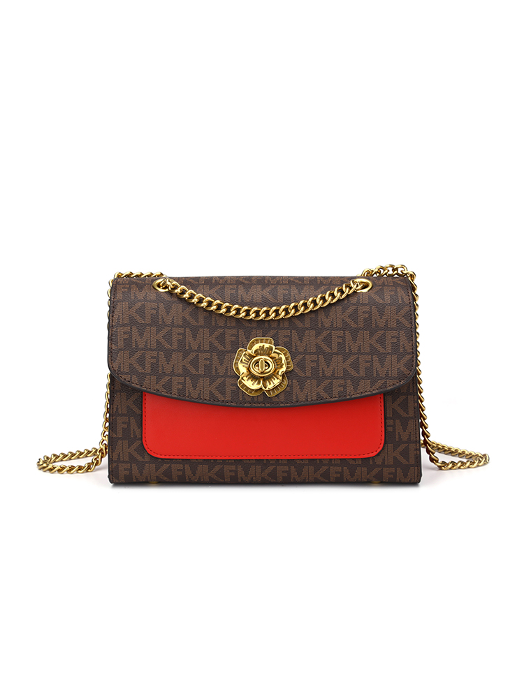 MKF designer bag free shipping High quality casual Floral flap bag simple versatile classic shoulder handbag for woman