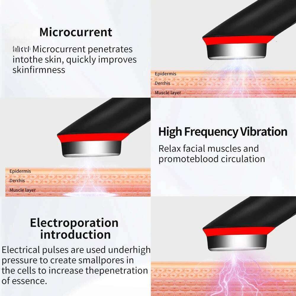 7 Colors Age-R Booster Pro Facial Anti Wrinkle Device Microcurrent Lift Massager Home Use Beauty Skin Care