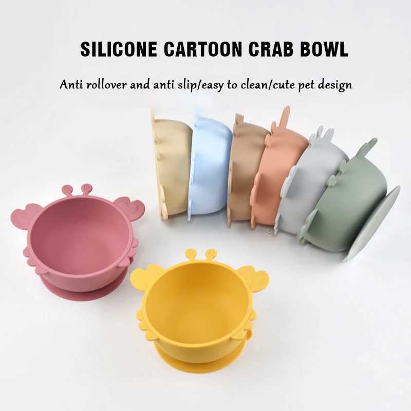 High Quality Feeding Bowl Baby Cartoon Dishes Kid Dining Plate Food Grade Silicone Tableware Suction Cup Bowl BPA Free X250806