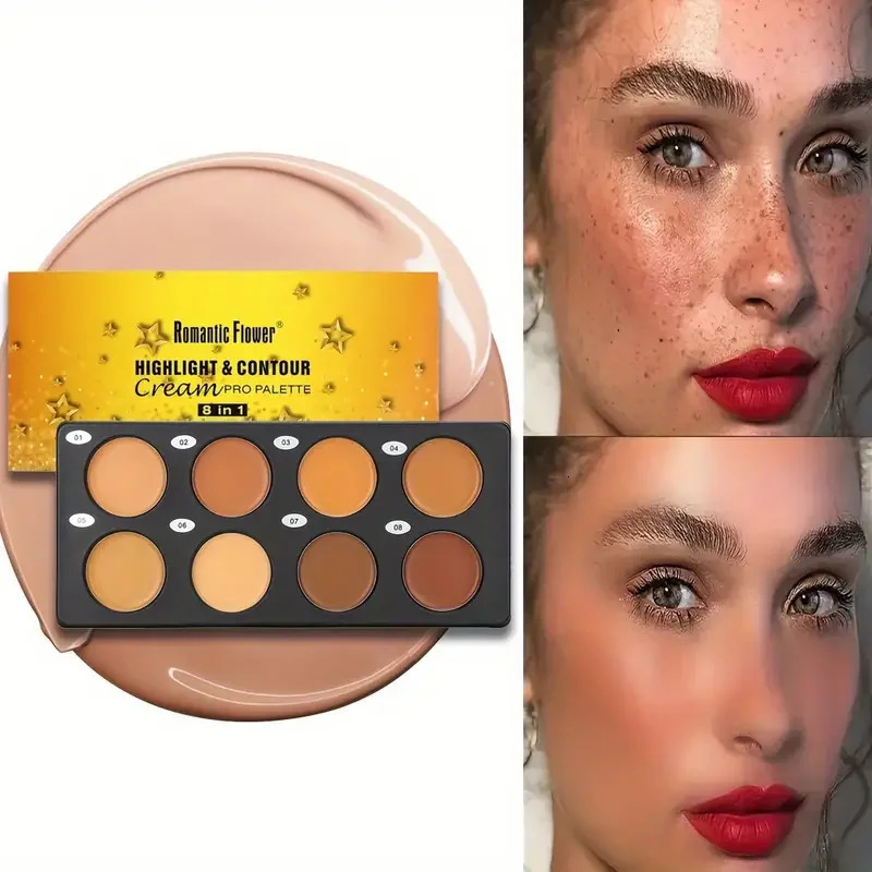 8-in-1 Makeup concealer PaletteFace Contour Concealer palette Waterproof3D Contouring Shadow Makeup Bronze makeup products 250730