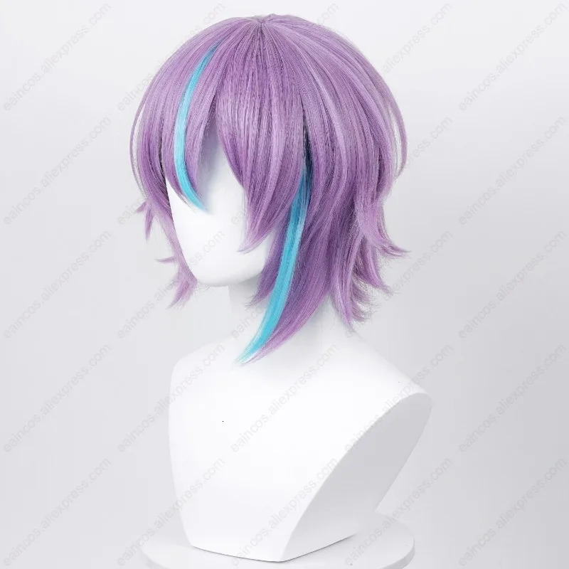 Anime Kamishiro Rui Cosplay Wig 30cm Unisex Mixed Color Wigs Heat Resistant Synthetic Hair 250805
