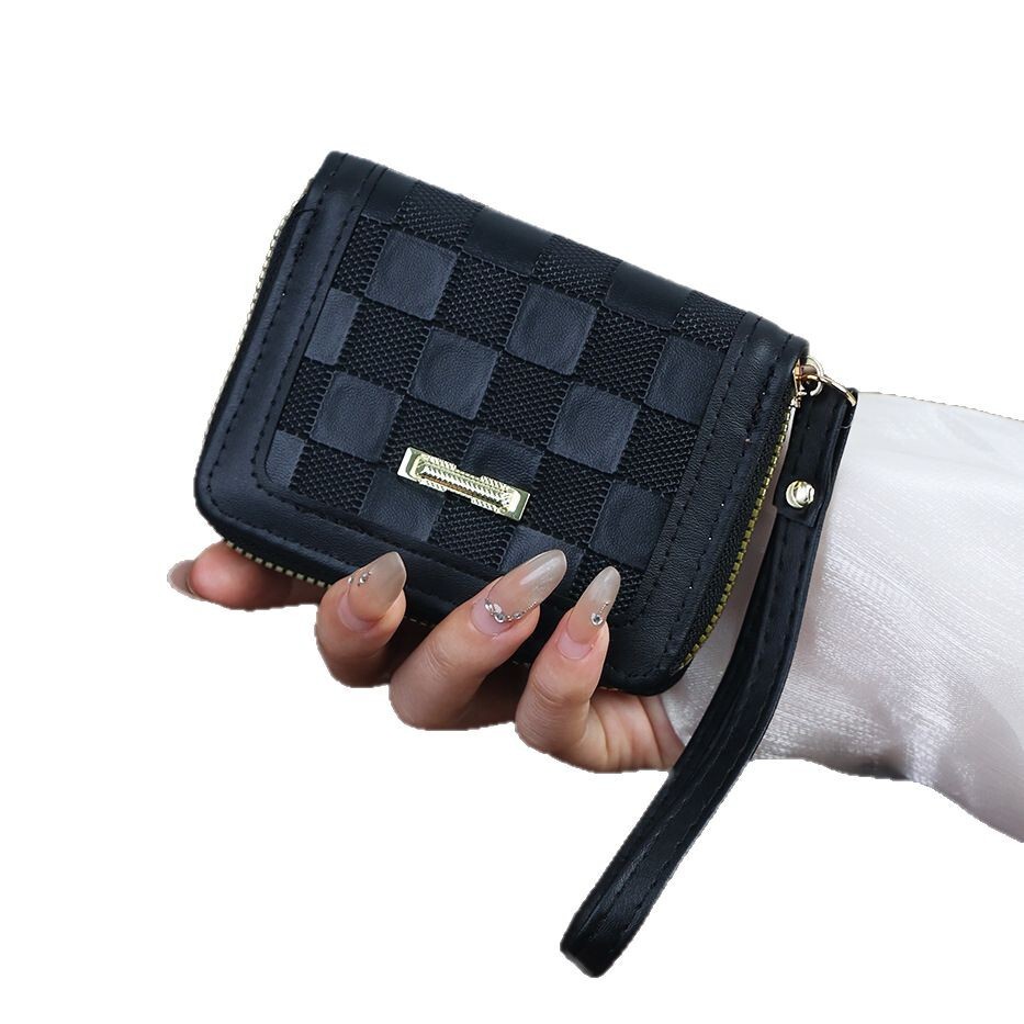 Short for Women New Fashion Simple Coin Purse Mini Small Wallet Multi-Card Slots Portable