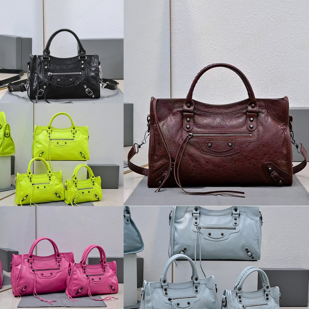 Quality Motorcycle Series Classic Designer Of Mirror Bag Fashion Baleniagaity Sheepskin Tote Bag Shopping Bag Handbag Free Shipping 73 474444