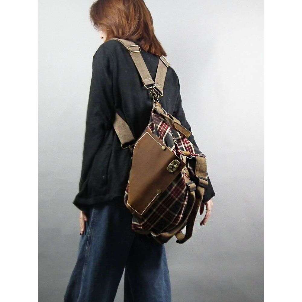 Designer Bag Tote bag Shoulder bag Handheld And Backpack Dual Use Crossbody Large Capacity Red Plaid New Style Personality College Student Canvas