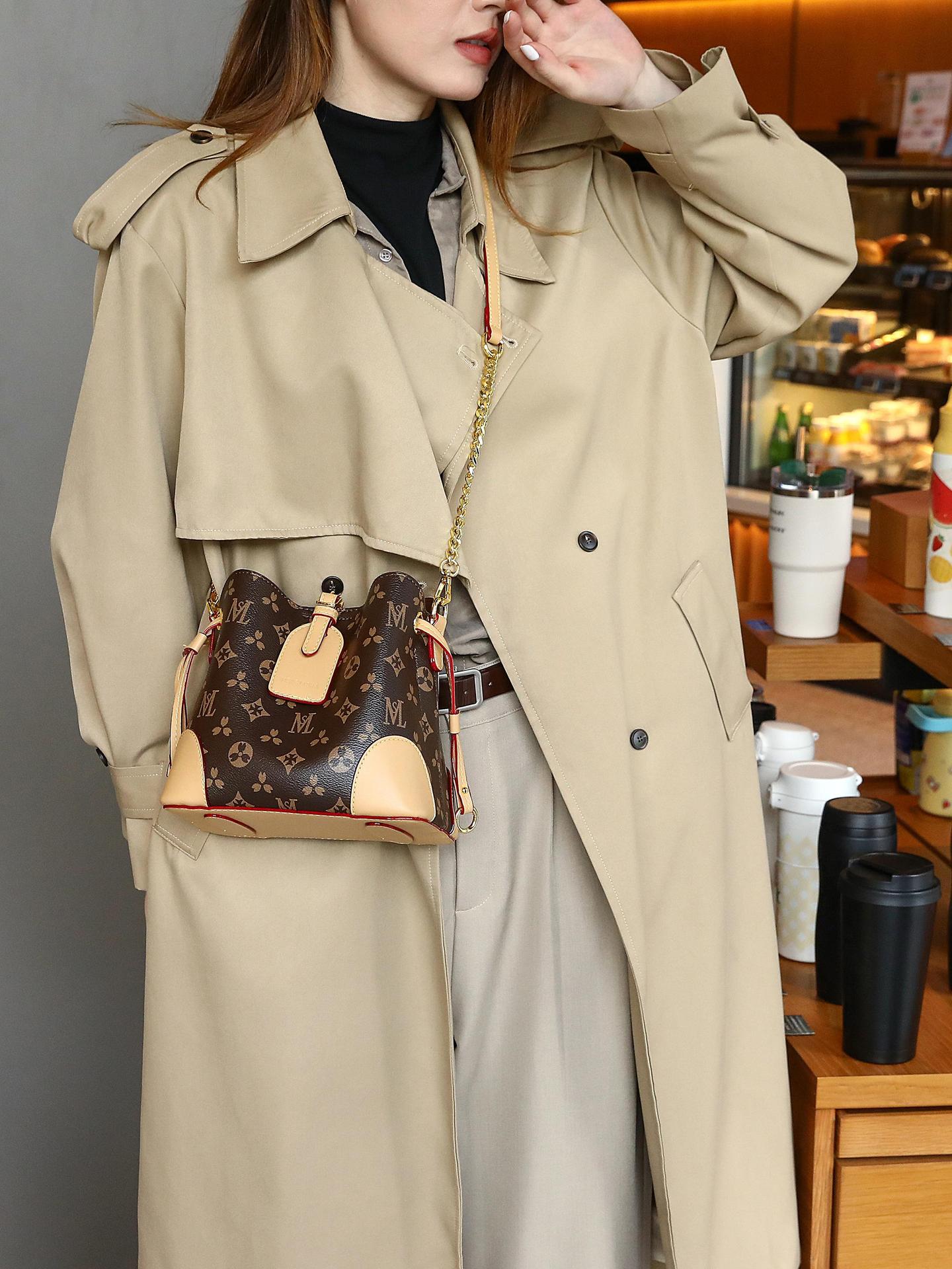 MENG LI SHA Women's Fashionable Handheld Vegetable Basket Bags 2025 Spring/Summer New Arrivals High - quality Single - shoulder and Cross - body 