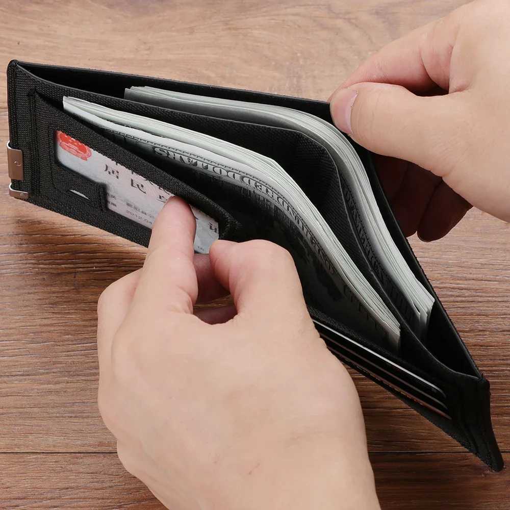Mens Short PU Leather Wallet Simple Solid Color Fashion Thin Money Holder Mens Birthday Gift XJ250806