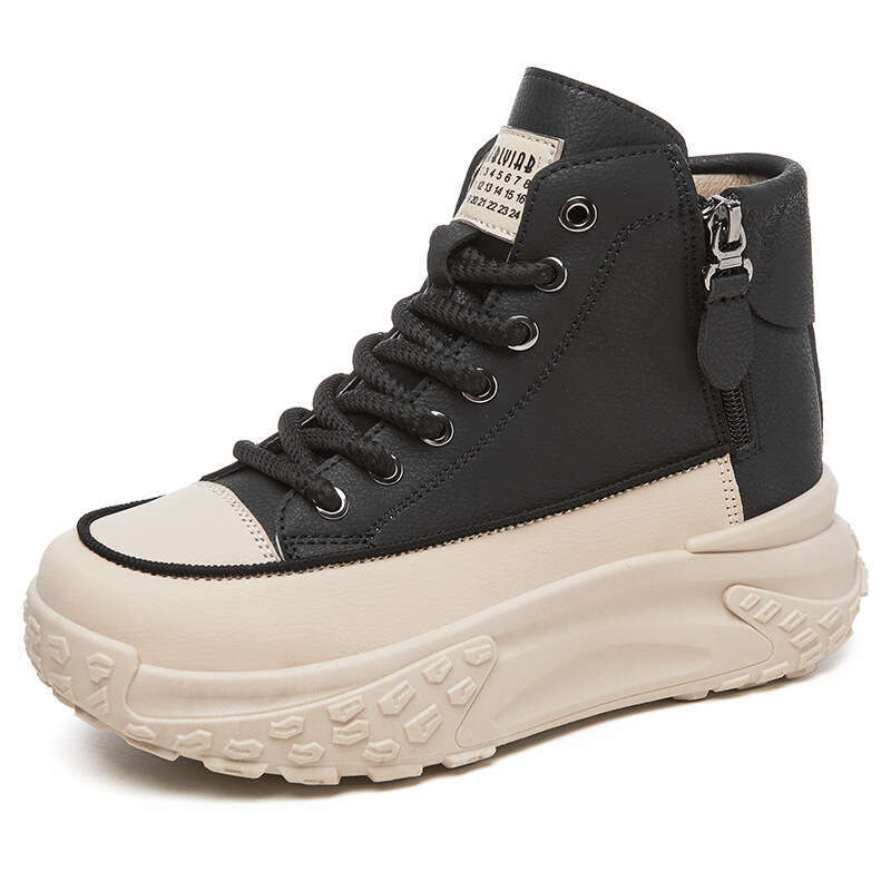 New Fashion Versatile Mid-Calf for Women Casual Thick-Soled Sports White Shoes Soft Sole Comfortable Women's Single Shoes