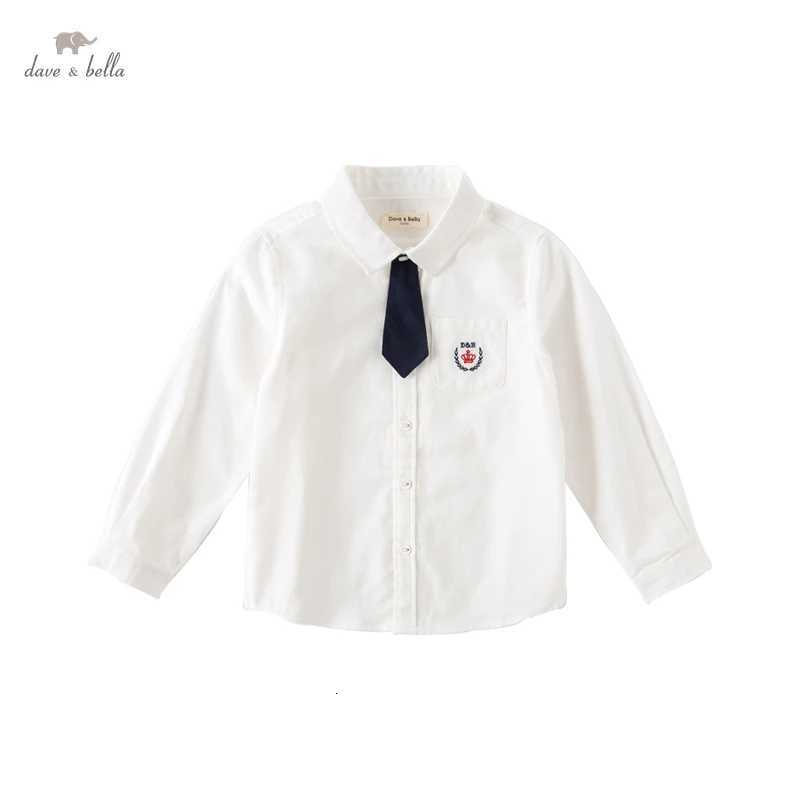 DK 3222467 Dave Bella Kids Shirt Boys 5-13 Years Solid Tops Childrens Shirts Long Sleeves Spring Autumn Cotton Shirt X250806