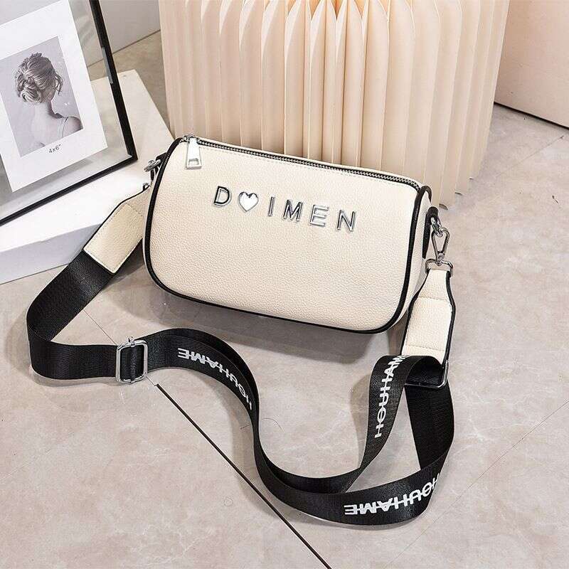 Xiaoxiangfeng black dia grid for women new trendy internet celebrity fashion chest texture versatile crossbody