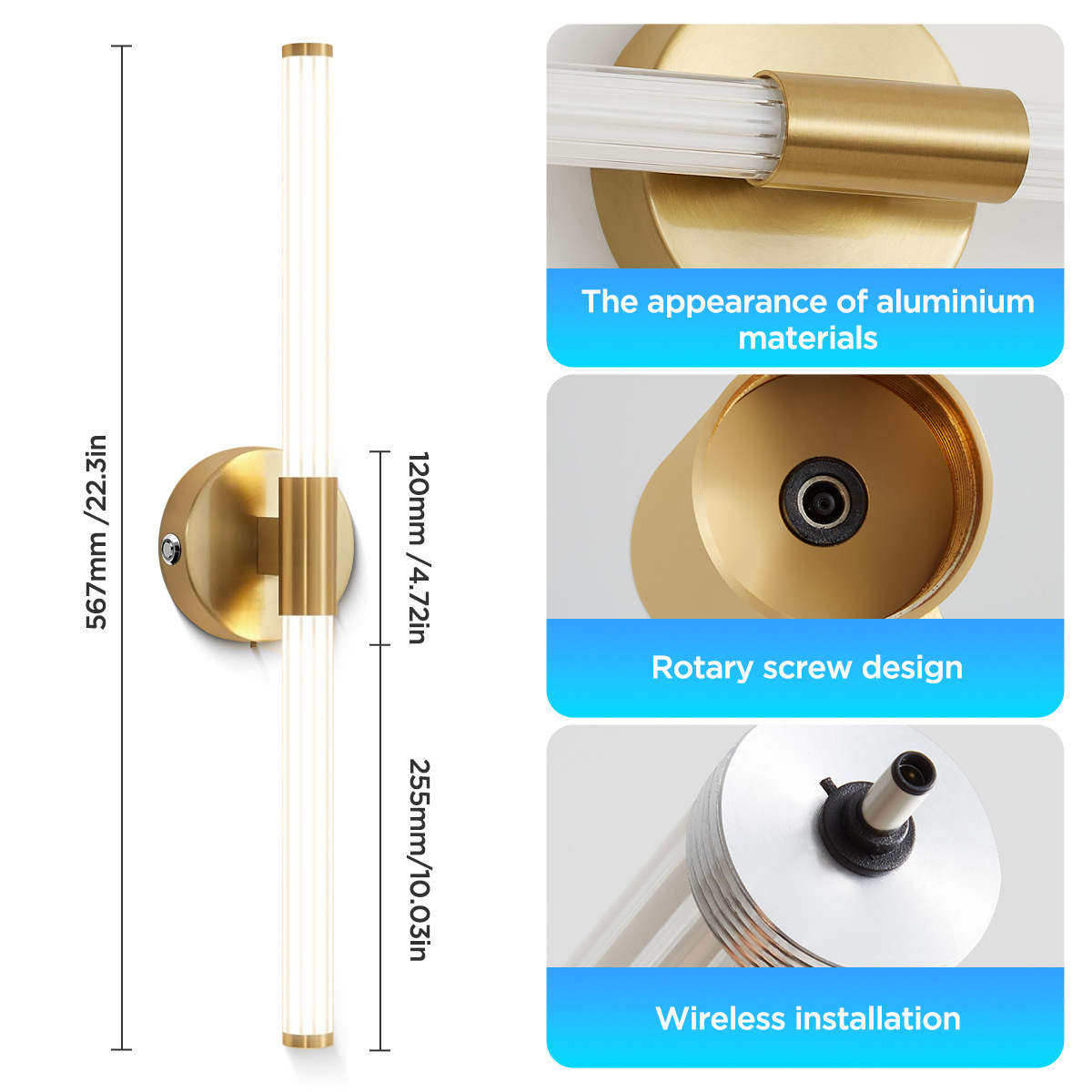 Elegant Modular Lighting System: Contemporary Style Split-Wall Fixtures for Enhanced Interior Illumination-HCP054