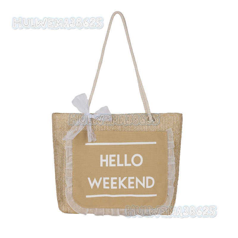 2025 New Woven Tote Bag Niche Beach Shoulder Hemp Rope Handheld Straw Bag Underarm Woven Basket H250806