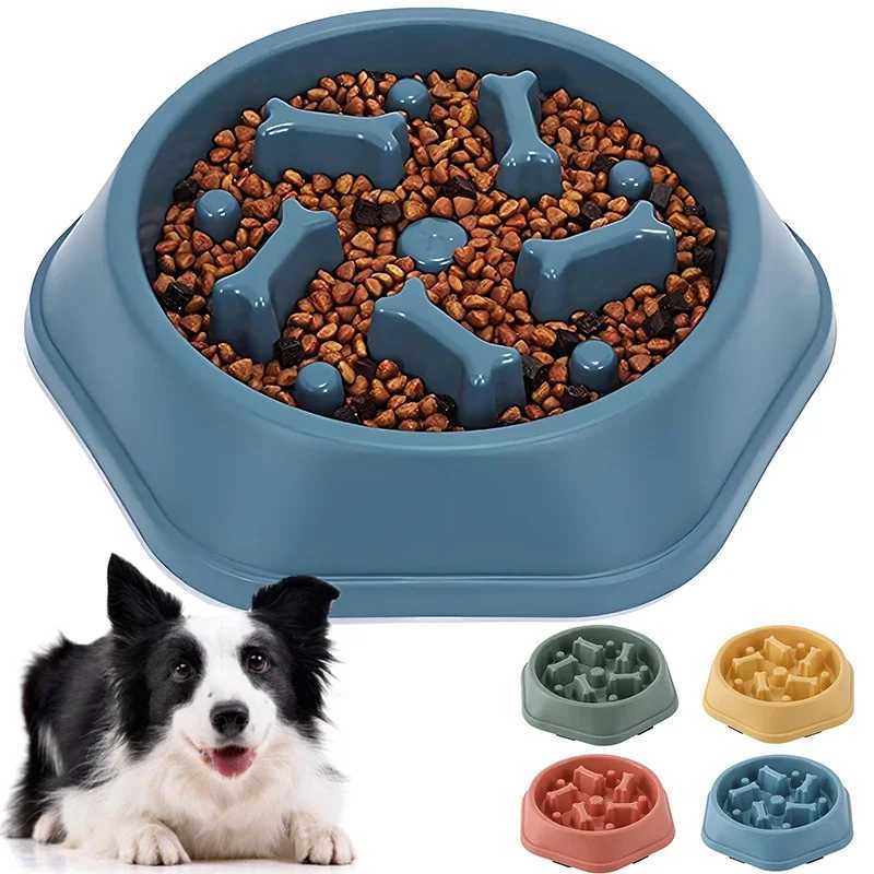 Slow Feeder Dog Bowl Anti-choking Slow Feeding Bowls for Dogs Anti-slip Pet Slow Eat Dishes Bowls for Small Medium Dogs Y250806