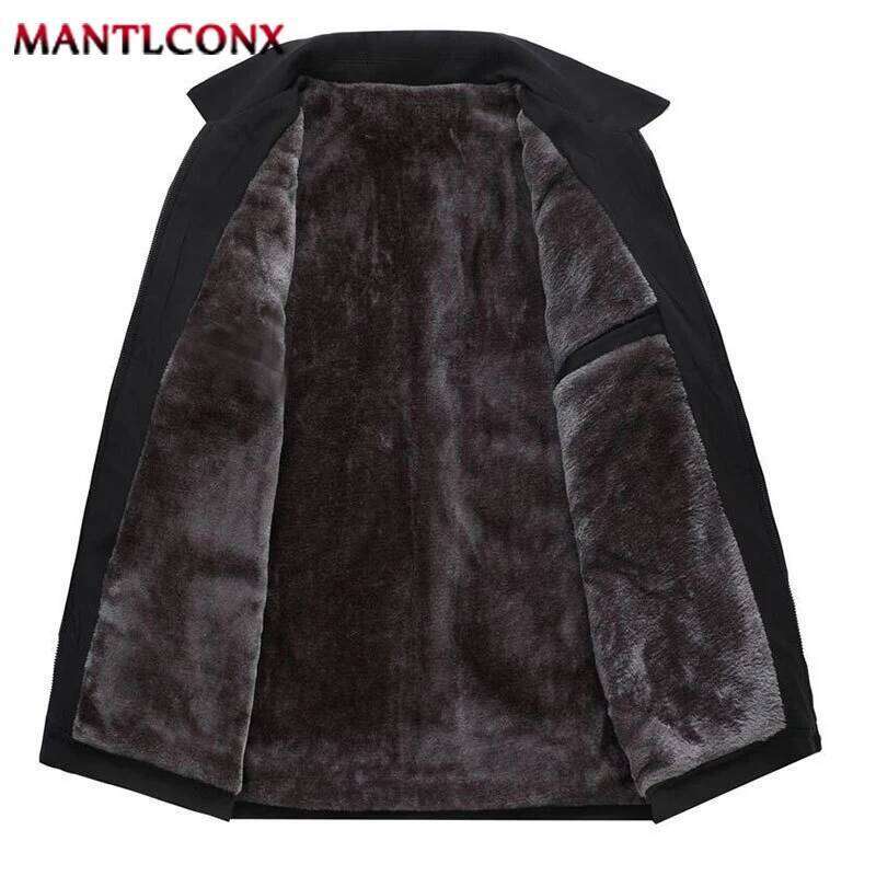 Thick Fleece Men Windproof Blazer Autumn Winter Warm Men's Jacket Windbreak Casual Business Coat L-3XL