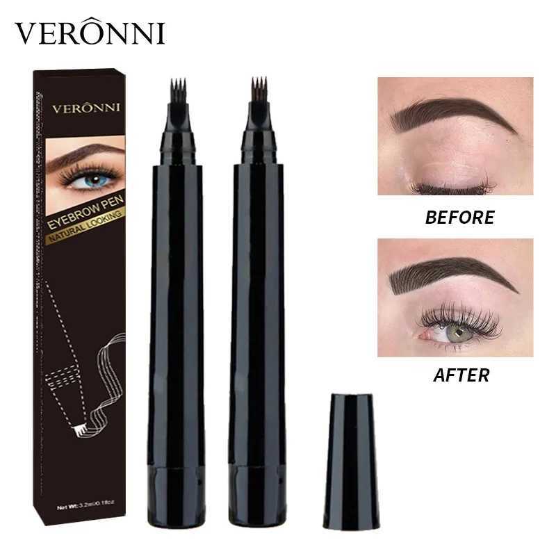 VERONNI Natural Color Four-Pronged Eyebrow Pencil Waterproof and Sweat-Proof Four-Pronged Eyebrow Pencil Easily Create Eyebrows W250807