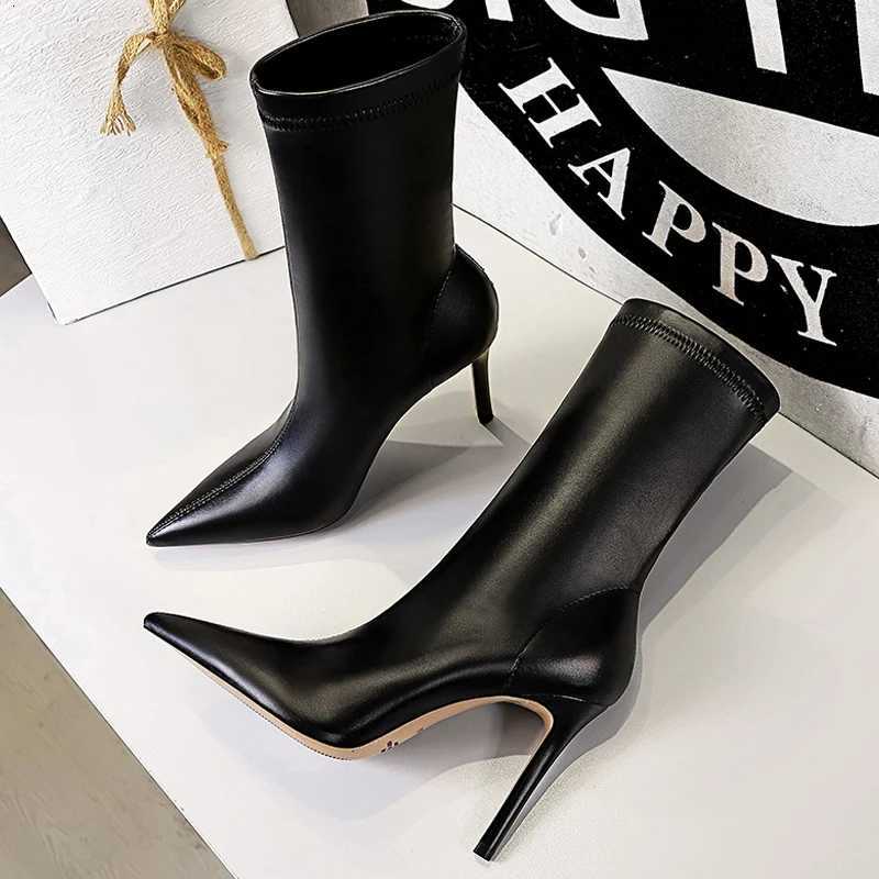 Bigtree Shoes Leather Boots Women Ankle Boots Autumn Winter Boots Women High Heels Short Boots Ladies Booties Chaussures Femme XJ250807