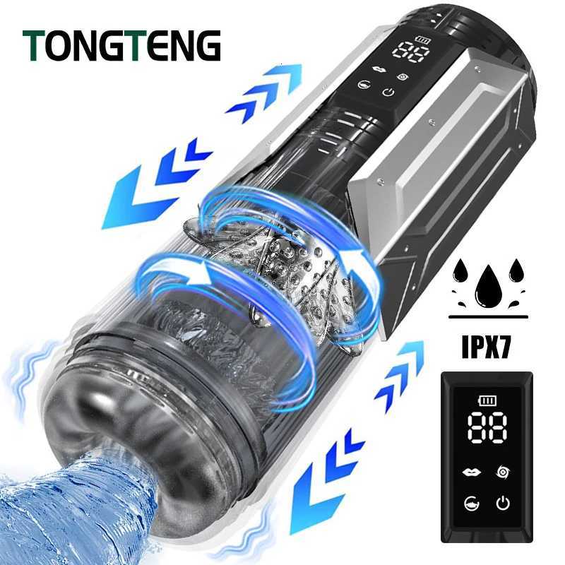 Automatic Male Masturbator Penis Pump Sucking Vibrating Thrusting Rotating 100% Waterproof Blowjob Adult Sex Toy Stroker For Men W250807