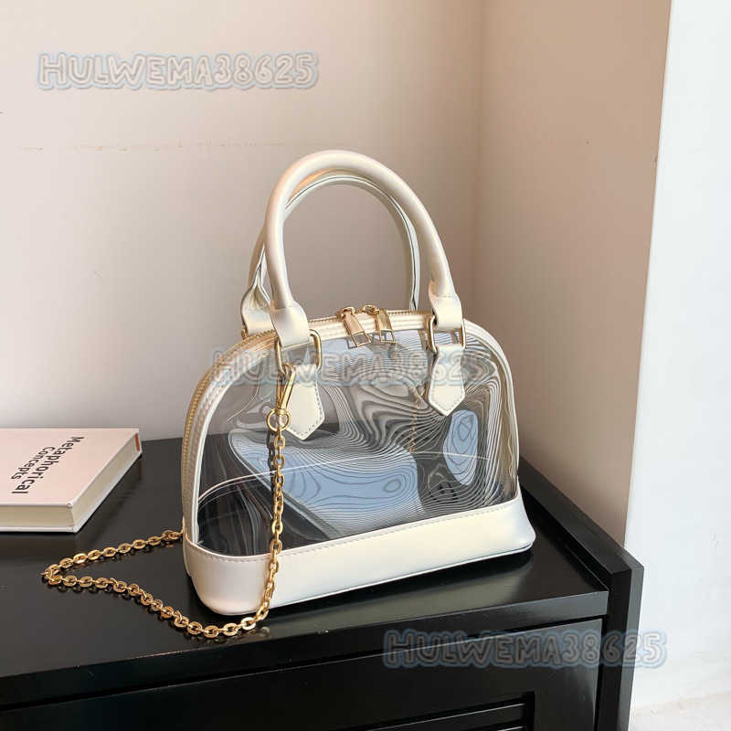 Fashion Transparent Trendy Shell Bag Spring Summer 2025 New Trendy Crossbody Bag Pvc Chain Trendy Shoulder Bag H250806
