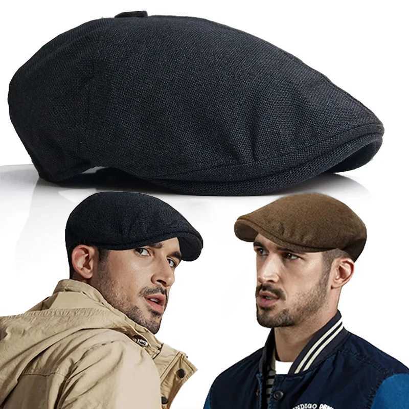 Mens Classic England Style Hat Berets Breathable Cs for Men Women Summer Autumn Flat C Cotton Linen Retro Beret Hats C XJ250807