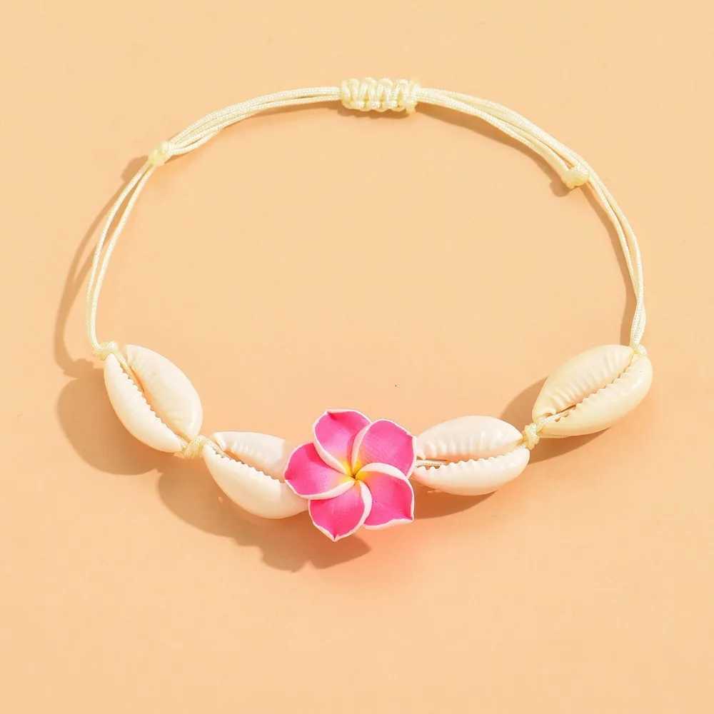 Boho Shell Rope Chain Anklets for Women Flower Shell Beach Charm Anklet Beach Barefoot Ankle Leg Chain Foot Jewelry Y250805