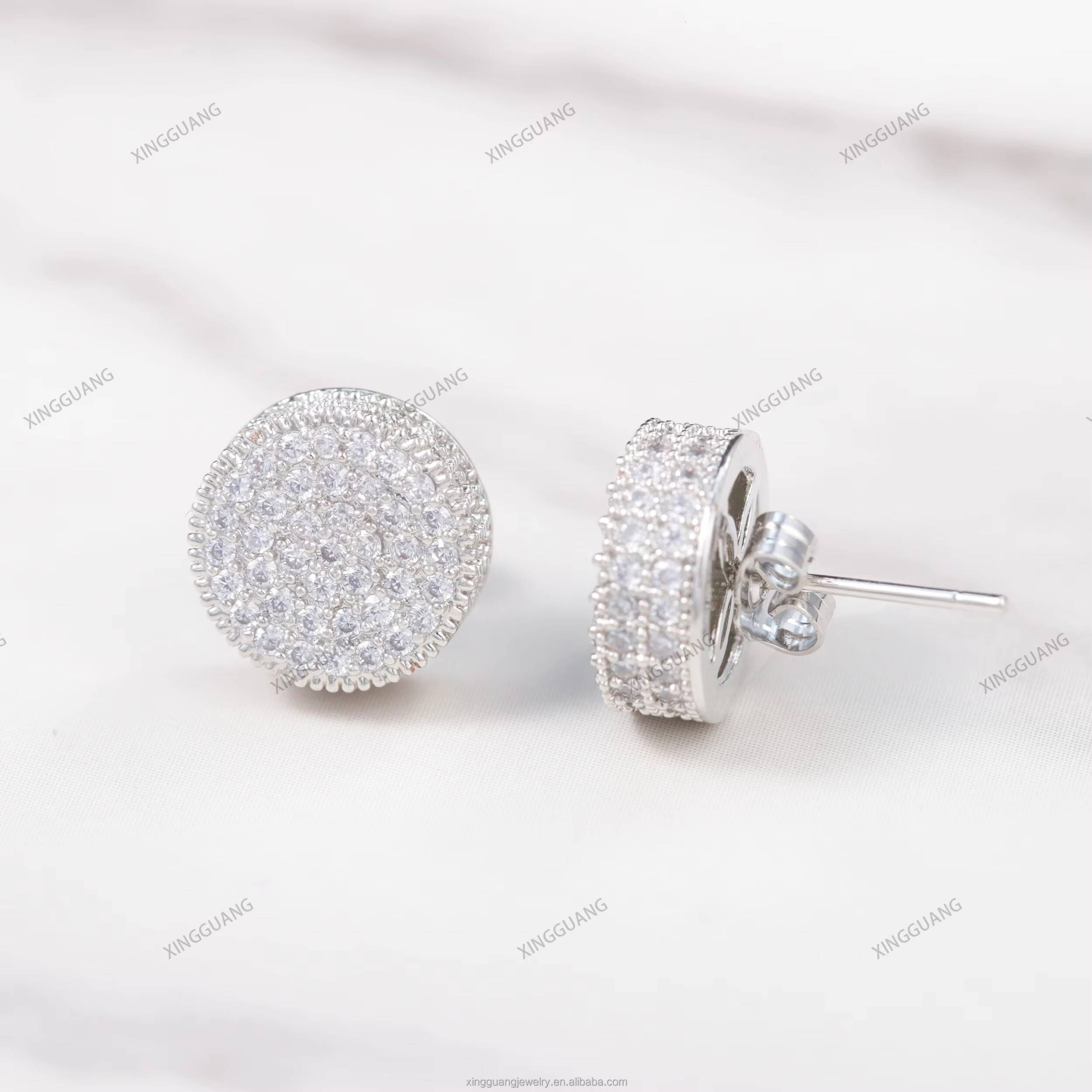 XG Pass Diamond Tester Moissanite Stud Earrings 925 Silver Vvs Moissanite Diamond Earrings Fine Jewelry Earrings for Men Women